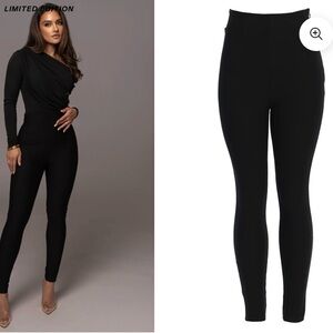 JLUXLABEL Black high waisted pants